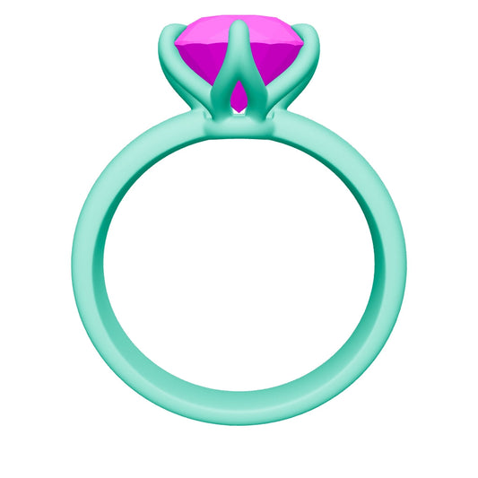 round lab grown diamond ring 3D model