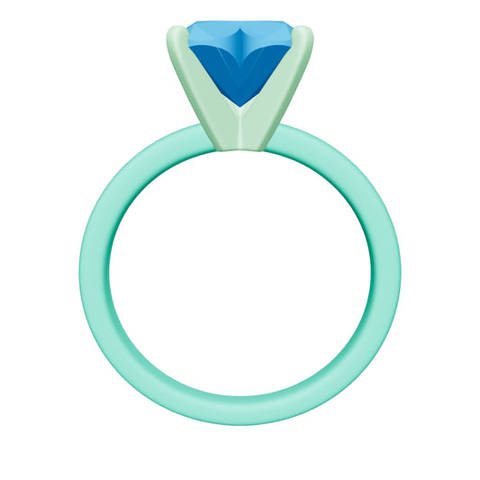 heart lab grown diamond ring 3D model
