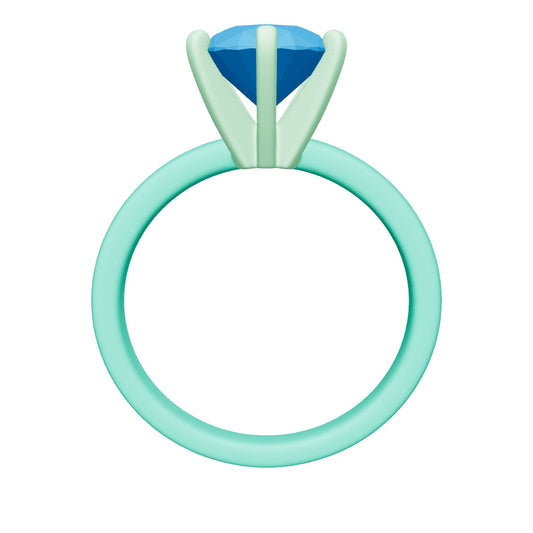 oval lab grown diamond ring 3D model