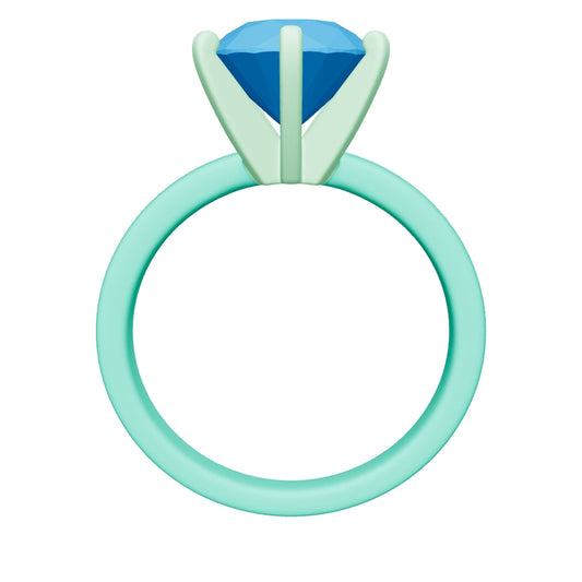 round lab grown diamond ring 3D model
