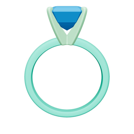 asscher lab grown diamond ring 3D model
