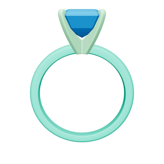 emerald lab grown diamond ring 3D model