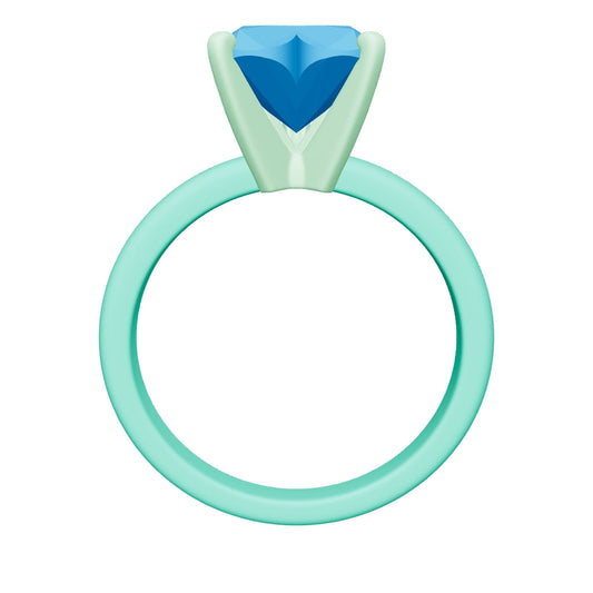 heart lab grown diamond ring 3D model