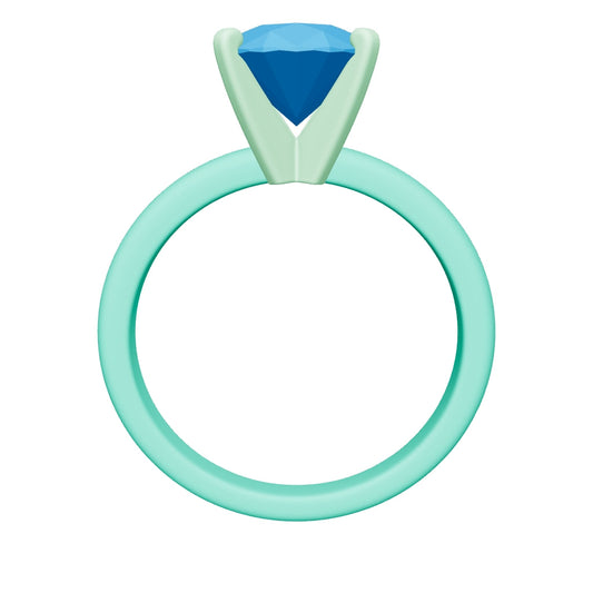 oval lab grown diamond ring 3D model