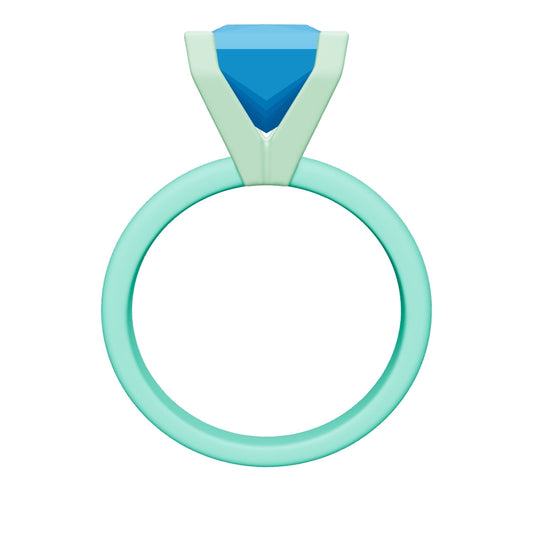 princess lab grown diamond ring 3D model