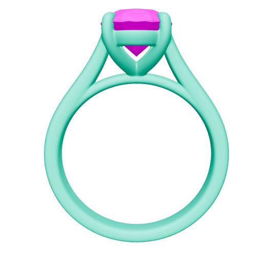 oval lab grown diamond ring 3D model