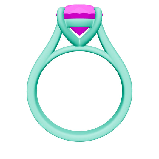 round lab grown diamond ring 3D model