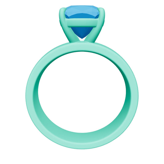 cushion lab grown diamond ring 3D model
