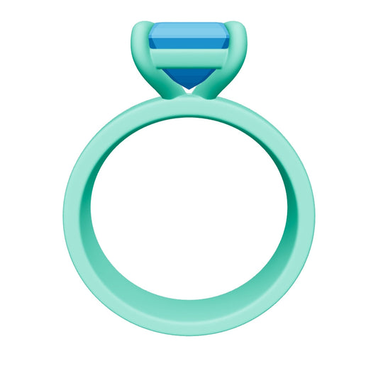 emerald lab grown diamond ring 3D model