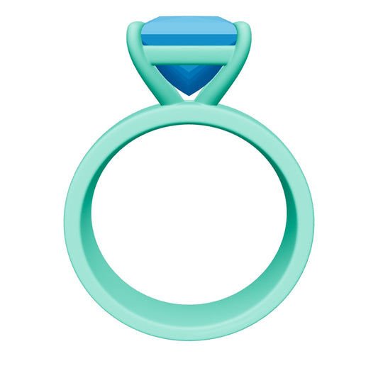 princess lab grown diamond ring 3D model
