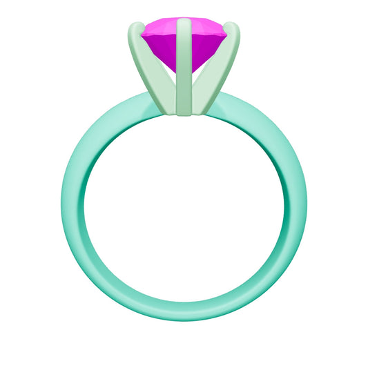 oval lab grown diamond ring 3D model