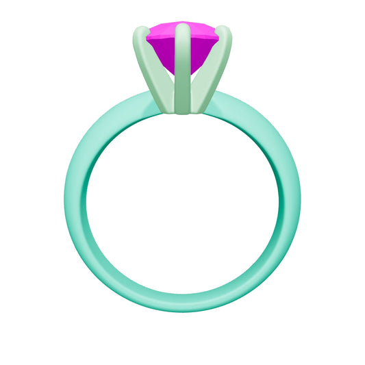 pear lab grown diamond ring 3D model