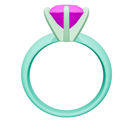 round lab grown diamond ring 3D model