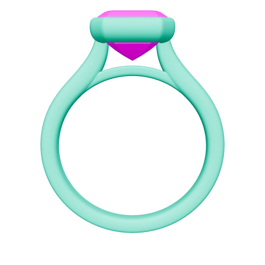 emerald lab grown diamond ring 3D model