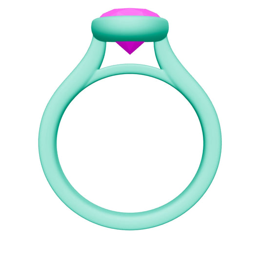 oval lab grown diamond ring 3D model