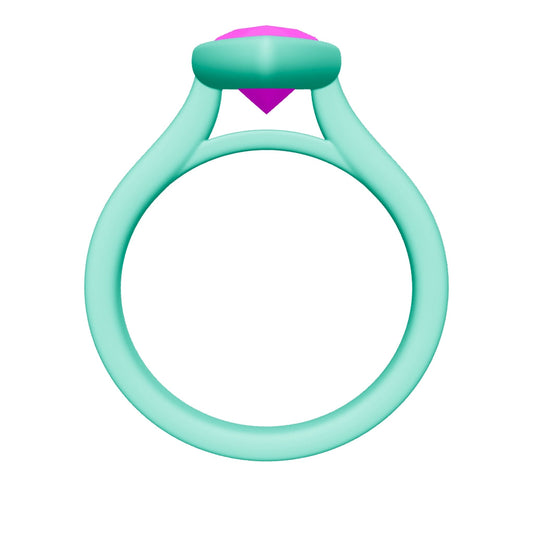 pear lab grown diamond ring 3D model