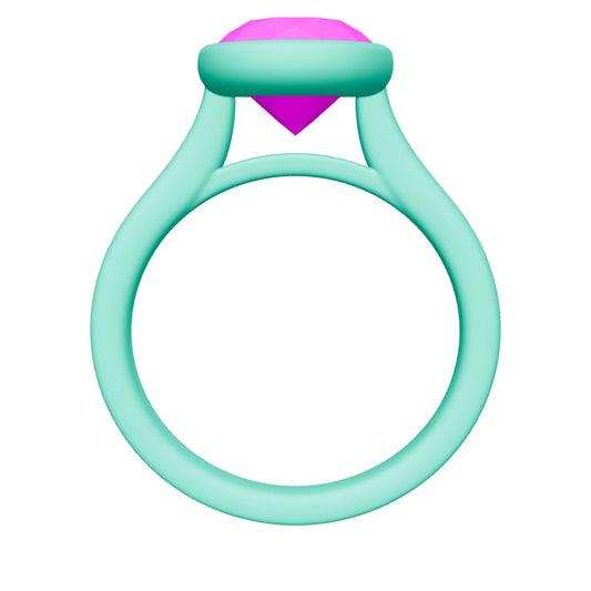 round lab grown diamond ring 3D model