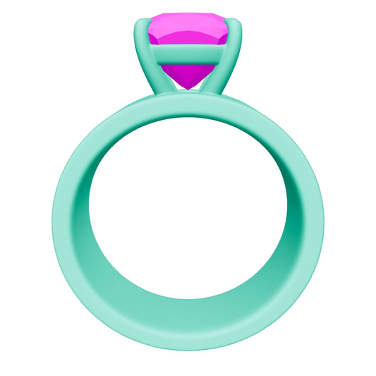 cushion lab grown diamond ring 3D model