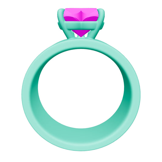 heart lab grown diamond ring 3D model