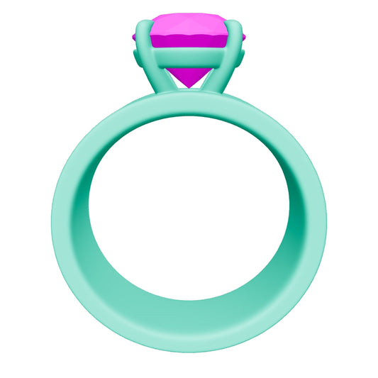 round lab grown diamond ring 3D model