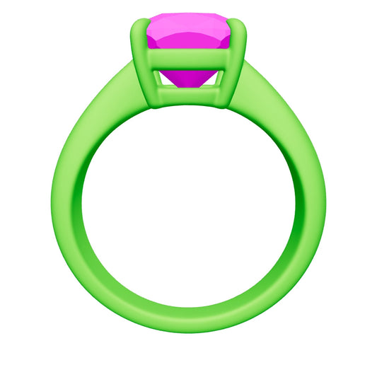 cushion lab grown diamond ring 3D model