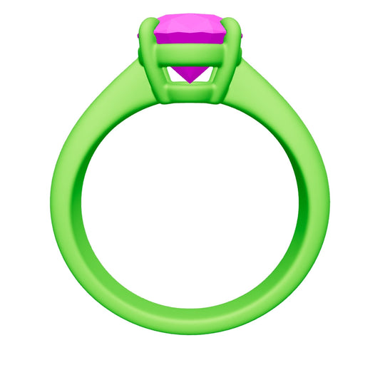 oval lab grown diamond ring 3D model