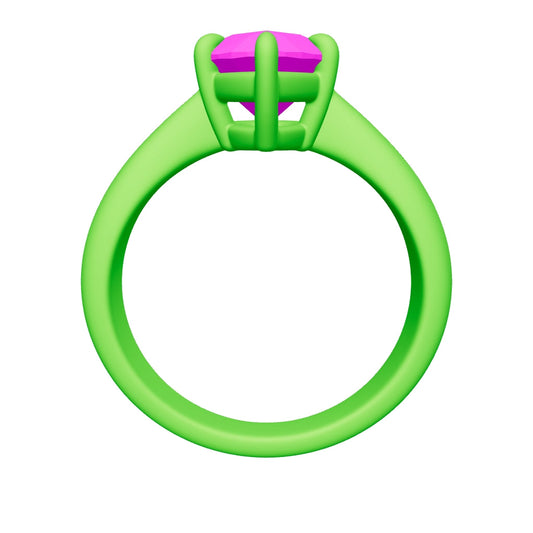 pear lab grown diamond ring 3D model