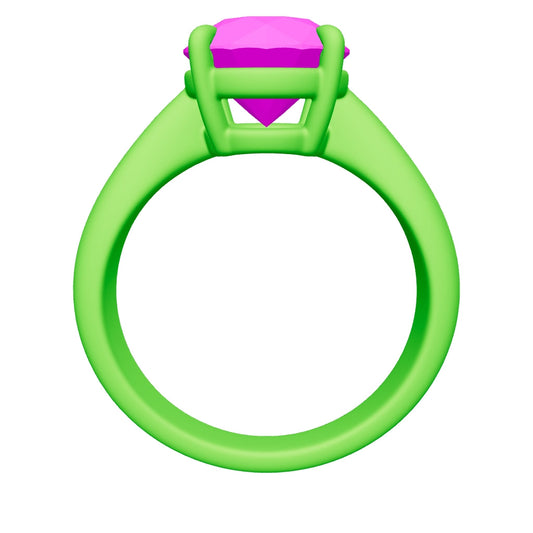 round lab grown diamond ring 3D model