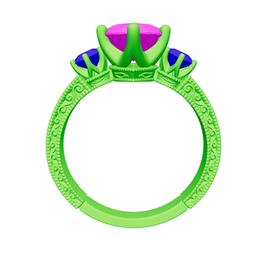 marquise lab grown diamond ring 3D model
