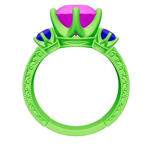 round lab grown diamond ring 3D model