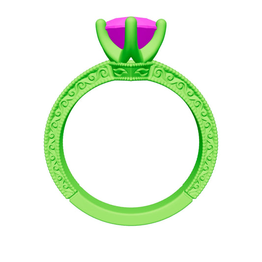 pear lab grown diamond ring 3D model
