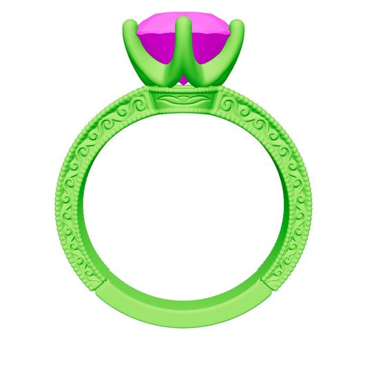round lab grown diamond ring 3D model