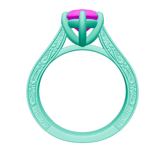 pear lab grown diamond ring 3D model