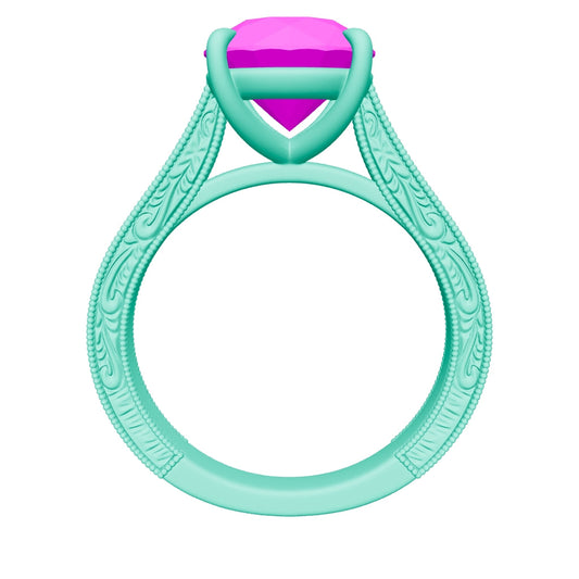 round lab grown diamond ring 3D model