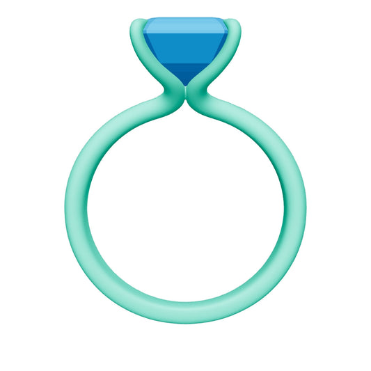 asscher lab grown diamond ring 3D model