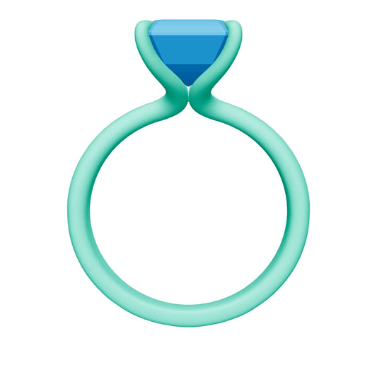 emerald lab grown diamond ring 3D model