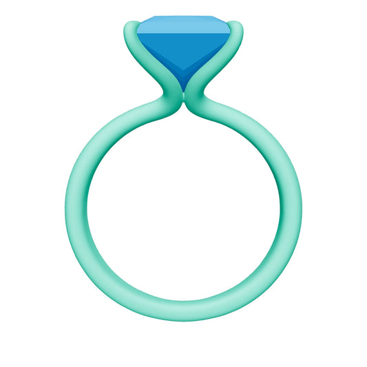 princess lab grown diamond ring 3D model