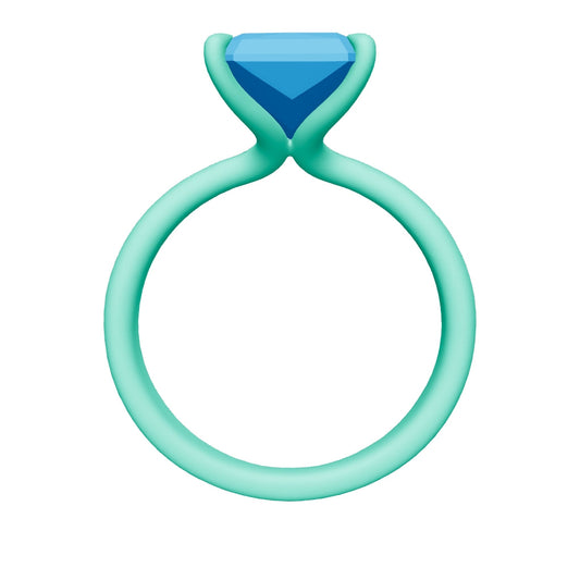radiant lab grown diamond ring 3D model