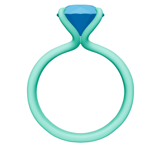 round lab grown diamond ring 3D model