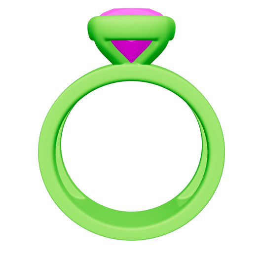 cushion lab grown diamond ring 3D model