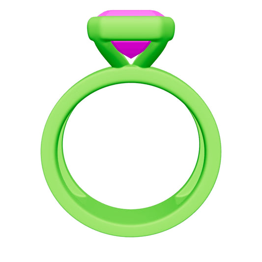 emerald lab grown diamond ring 3D model