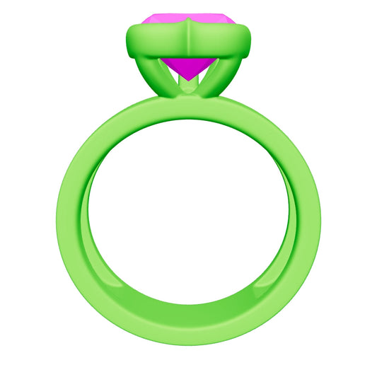 heart lab grown diamond ring 3D model