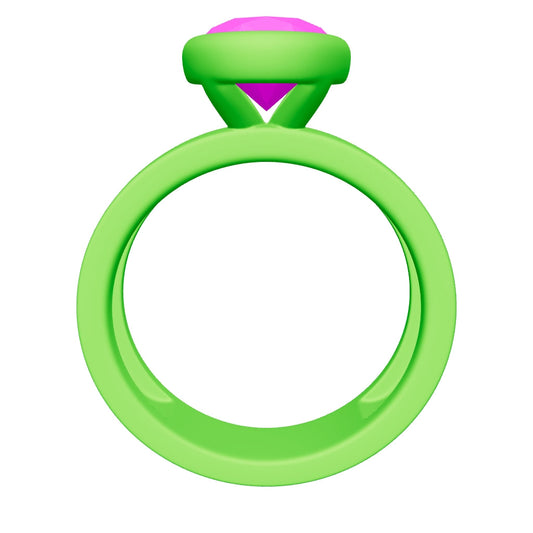 oval lab grown diamond ring 3D model