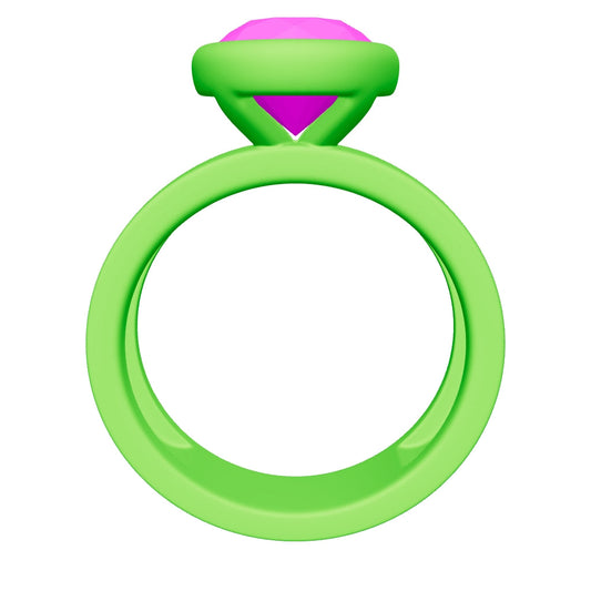 round lab grown diamond ring 3D model