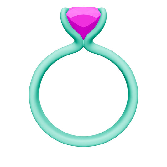 cushion lab grown diamond ring 3D model