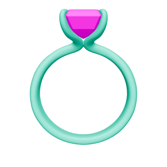 emerald lab grown diamond ring 3D model