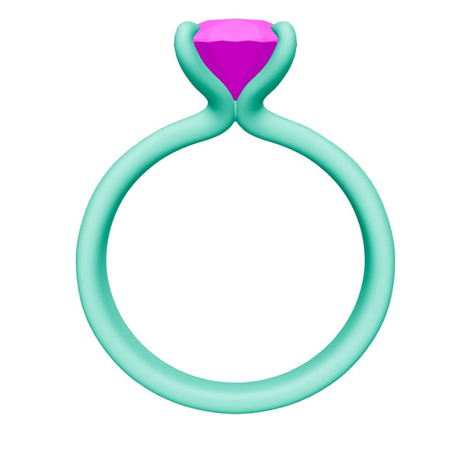 oval lab grown diamond ring 3D model