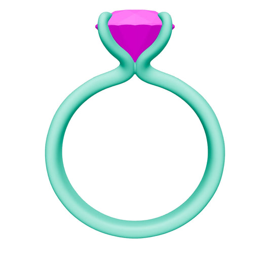 round lab grown diamond ring 3D model