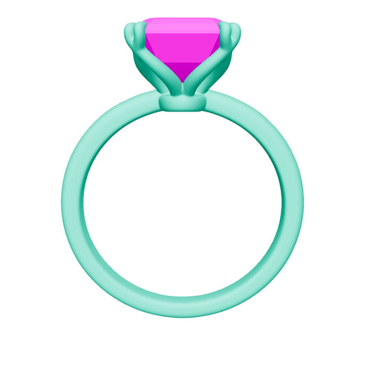 emerald lab grown diamond ring 3D model