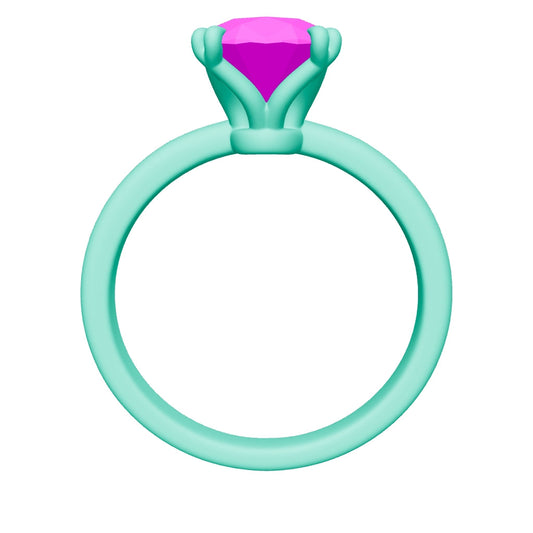 oval lab grown diamond ring 3D model